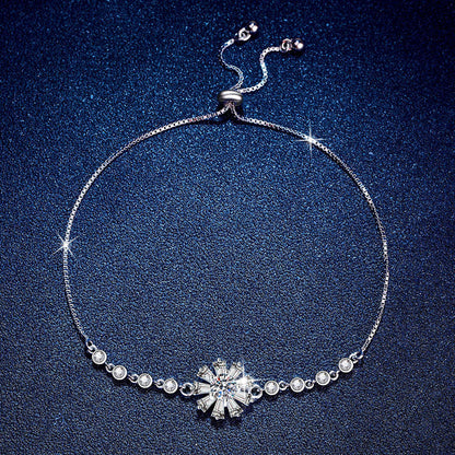 [Royal&Vicky]RADIANT ICY CRYSTAL SUNFLOWER MOISSANITE BRACELET