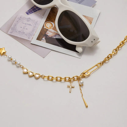 [Royal&Vicky]Zeraphine Diamant Perlen Goldkette