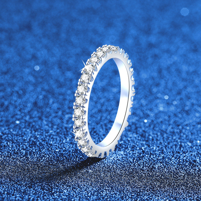 [Royal&Vicky]DAINTY 0.87CT FULL ETERNITY MOISSANITE RING