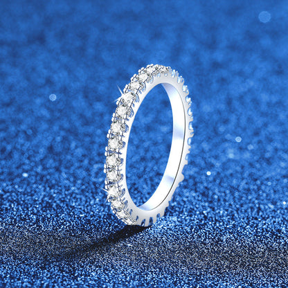 [Royal&Vicky]DAINTY 0.87CT FULL ETERNITY MOISSANITE RING