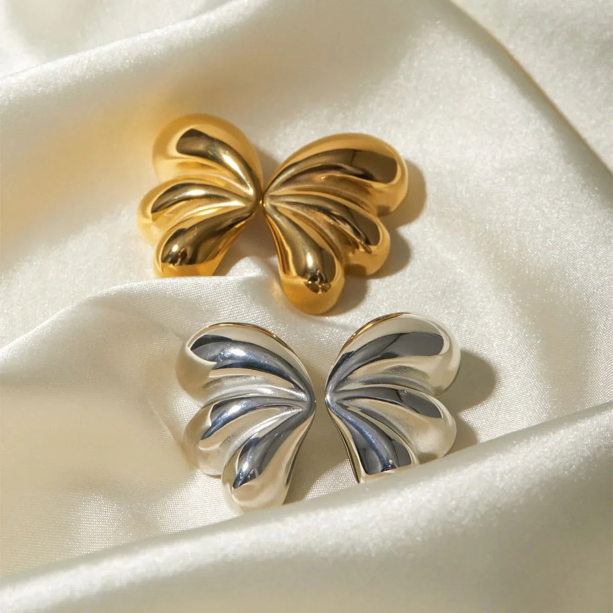 [Royal&Vicky]Liesel Gold Schmetterlings-Ohrringe