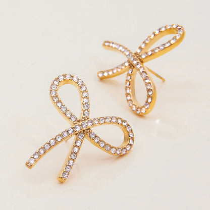[Royal&Vicky]Dannah Diamant Fliege Ohrringe