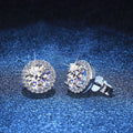 [Royal&Vicky]CLASSIC 4-PRONG ROUND MOISSANITE STUD EARRINGS