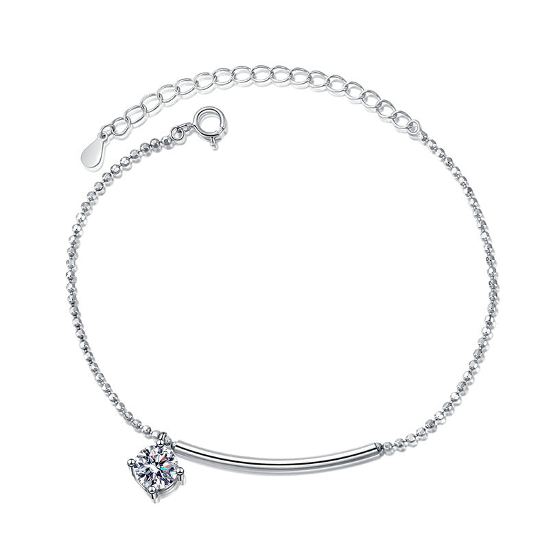 [Royal&Vicky]ELEGANT HALF-MOON CURVE MOISSANITE BRACELET