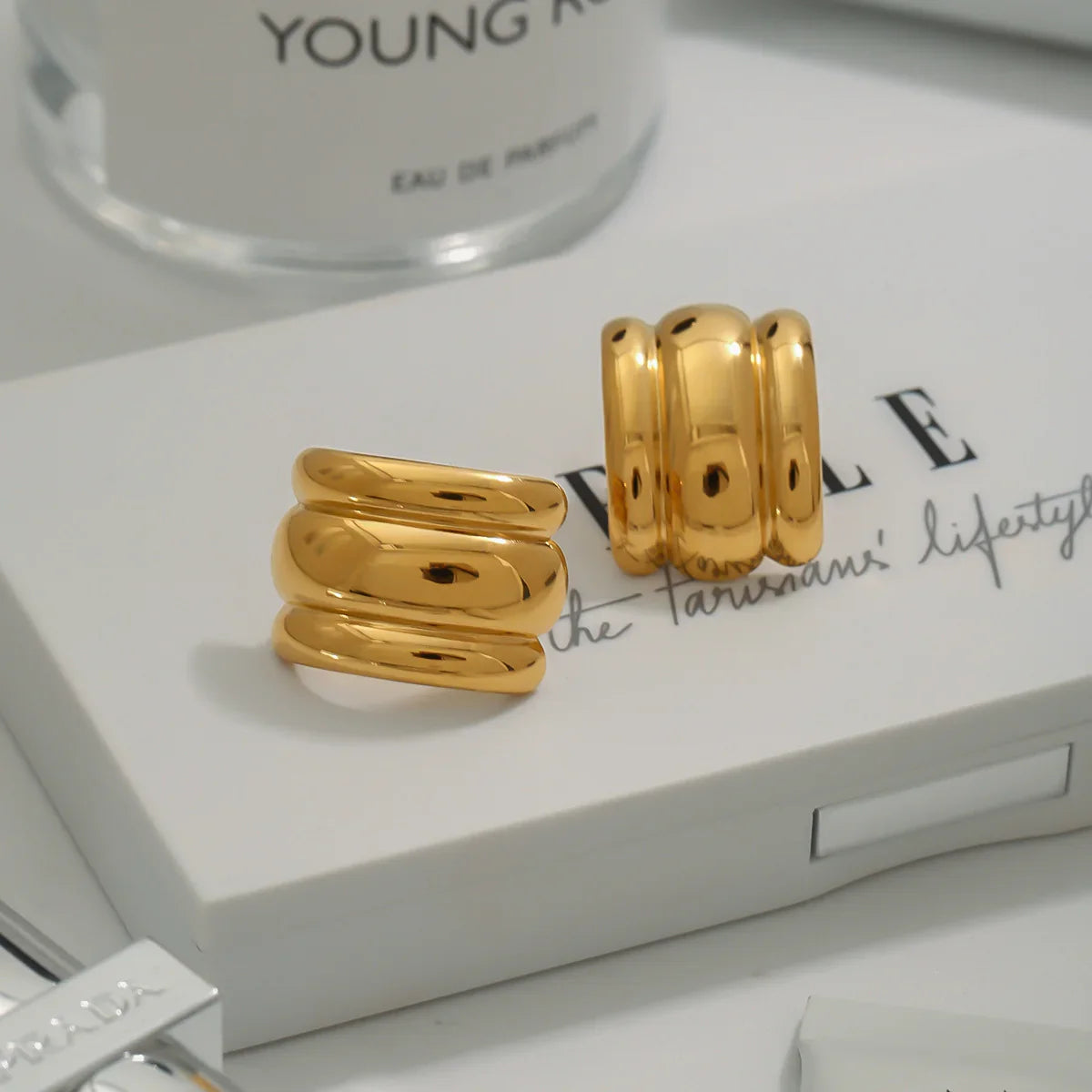 [Royal&Vicky]Angela Gold Ohrringe