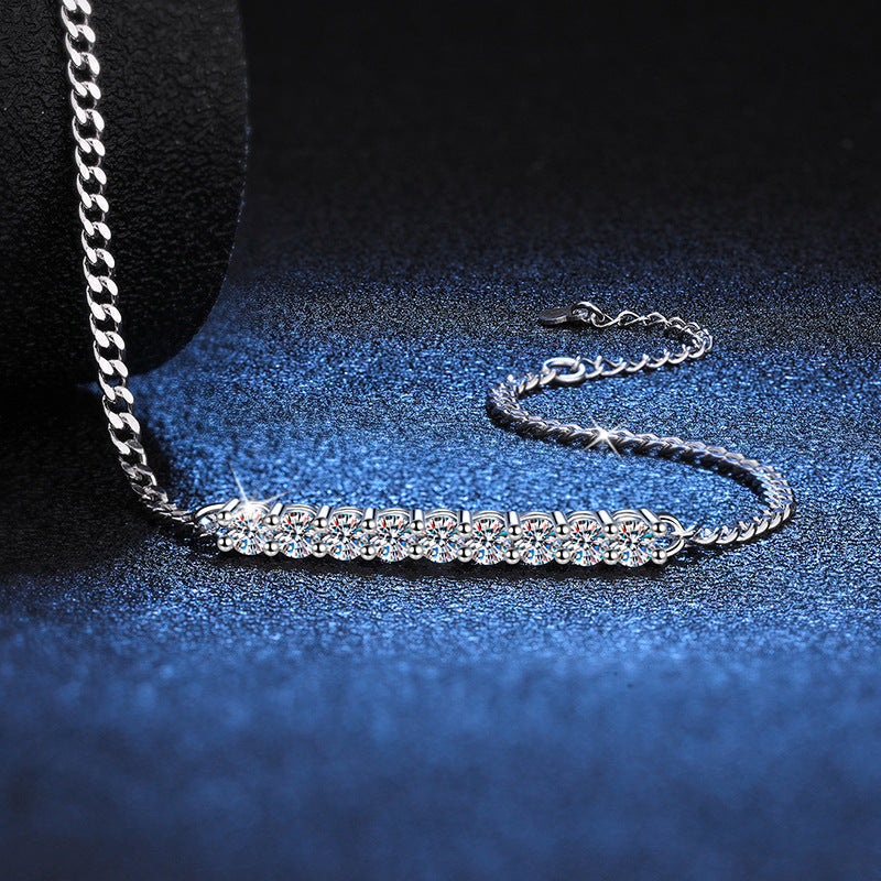 [Royal&Vicky]SMILING CURVE MOISSANITE BRACELET