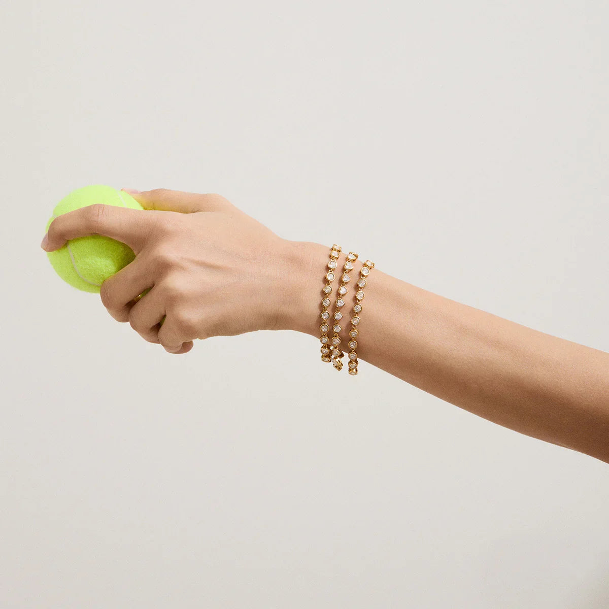 [Royal&Vicky]Romani Heart Shaped Tennis Bracelet
