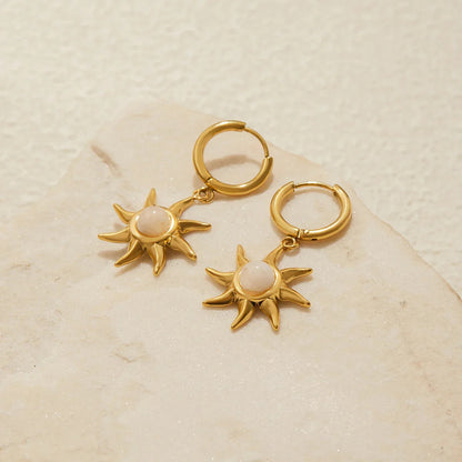 [Royal&Vicky]ヘリア サンシェイプ ムーンストーンピアス