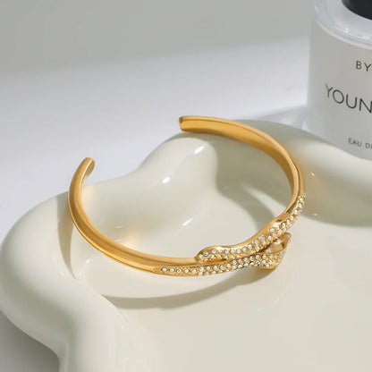 [Royal&Vicky]Rosalee Schlangen-Diamantarmreif