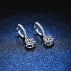 [Royal&Vicky]CLASSIC 6-PRONG MOISSANITE DROP EARRINGS