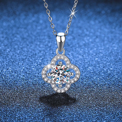 [Royal&Vicky]CLASSIC CLOVER MOISSANITE PENDANT NECKLACE