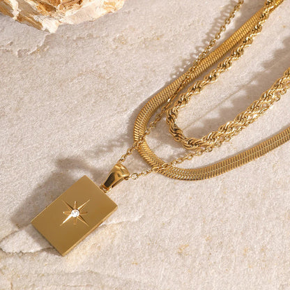 [Royal&Vicky]Raphaela Layered Gold Necklace