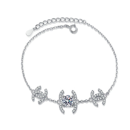 [Royal&Vicky]CLASSIC INTERLOCKING MOISSANITE BRACELET
