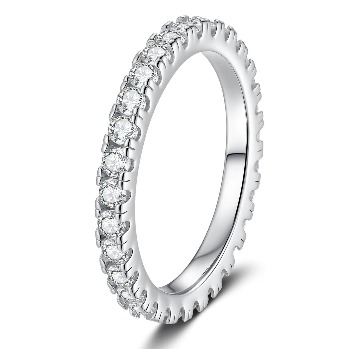 [Royal&Vicky]DAINTY 0.87CT FULL ETERNITY MOISSANITE RING