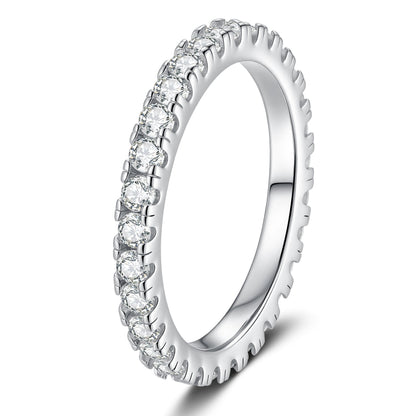 [Royal&Vicky]DAINTY 0.87CT FULL ETERNITY MOISSANITE RING