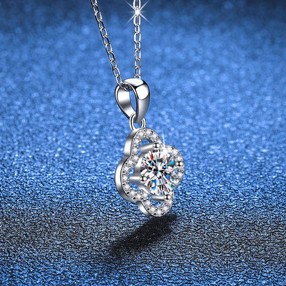 [Royal&Vicky]CLASSIC CLOVER MOISSANITE PENDANT NECKLACE