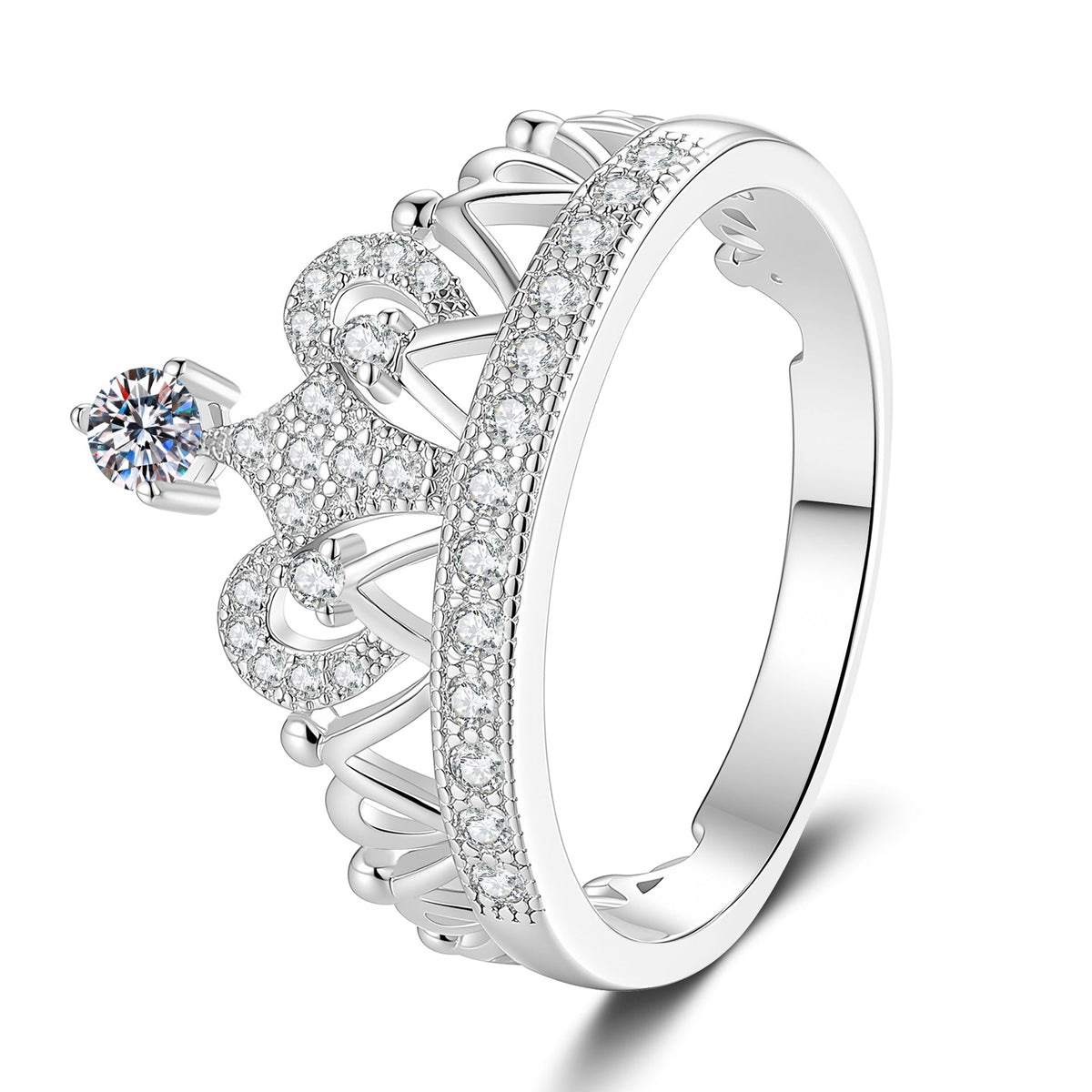[Royal&Vicky]DREAMY CROWN MOISSANITE RING - 1.2CT ELEGANT PRINCESS STYLE