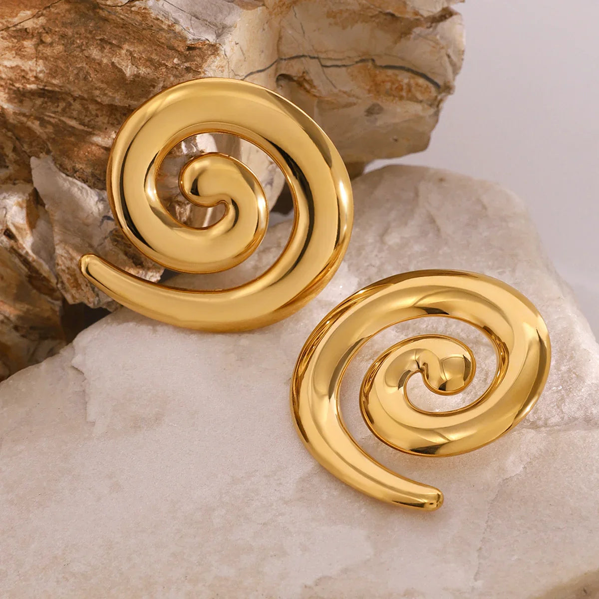 [Royal&Vicky]Zarya Spiral Goldohrringe