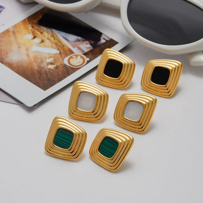[Royal&Vicky]Geometrische goldene Sylvie-Ohrringe