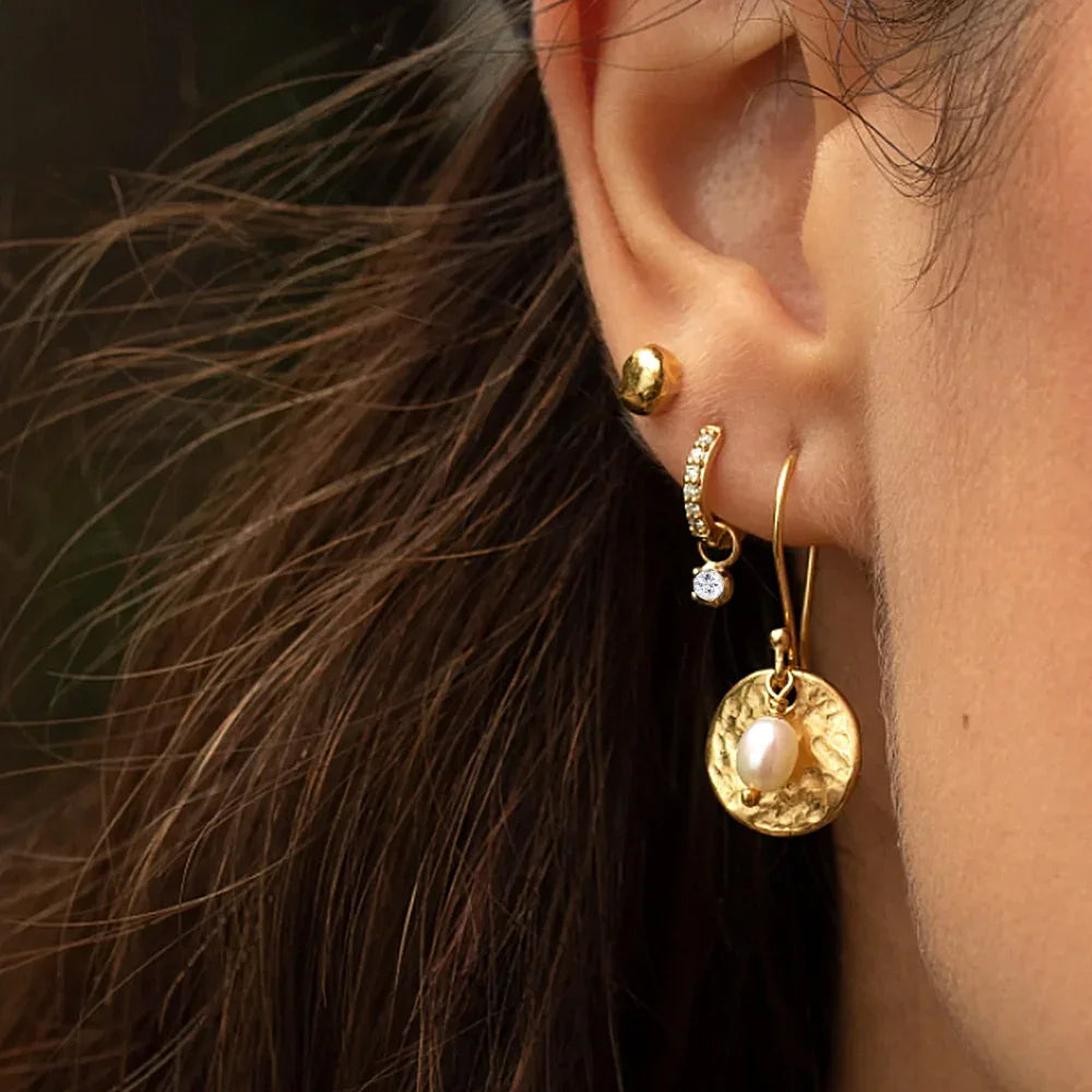[Royal&Vicky]Blake Reversible Diamond Hoops