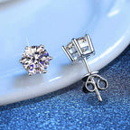 [Royal&Vicky]SIX-PRONG MOISSANITE EARRINGS