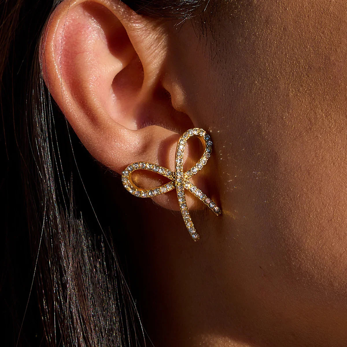 [Royal&Vicky]Dannah Diamant Fliege Ohrringe