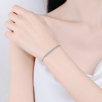 [Royal&Vicky]SMILING CURVE MOISSANITE BRACELET
