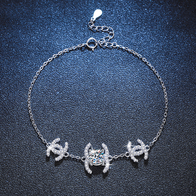 [Royal&Vicky]CLASSIC INTERLOCKING MOISSANITE BRACELET
