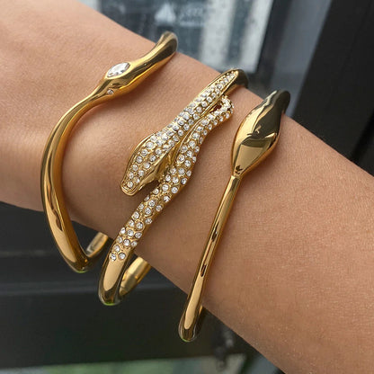 [Royal&Vicky]Rosalee Schlangen-Diamantarmreif
