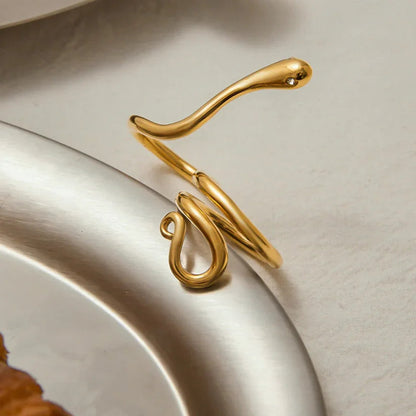 [Royal&Vicky]Gemmie Golden Schlangenring