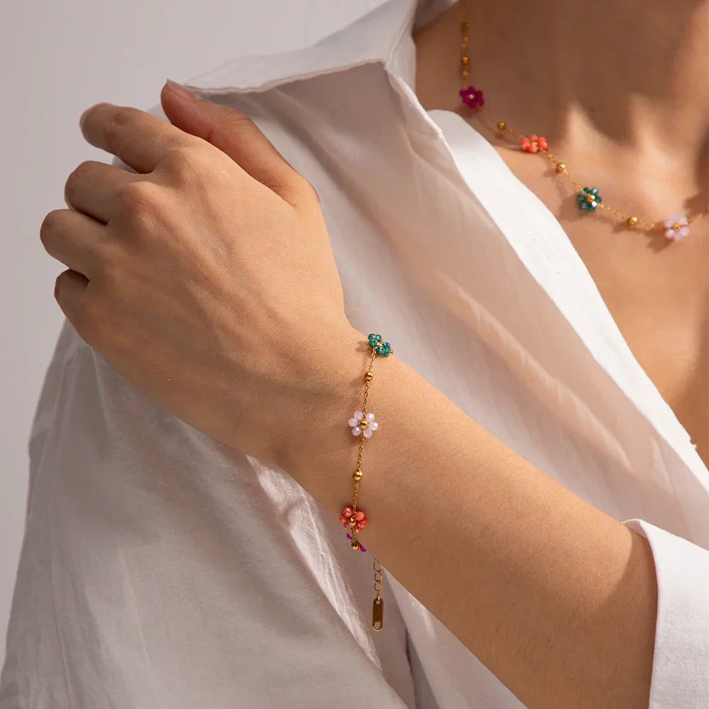 [Royal&Vicky]Azalea Floral Gold Bracelet