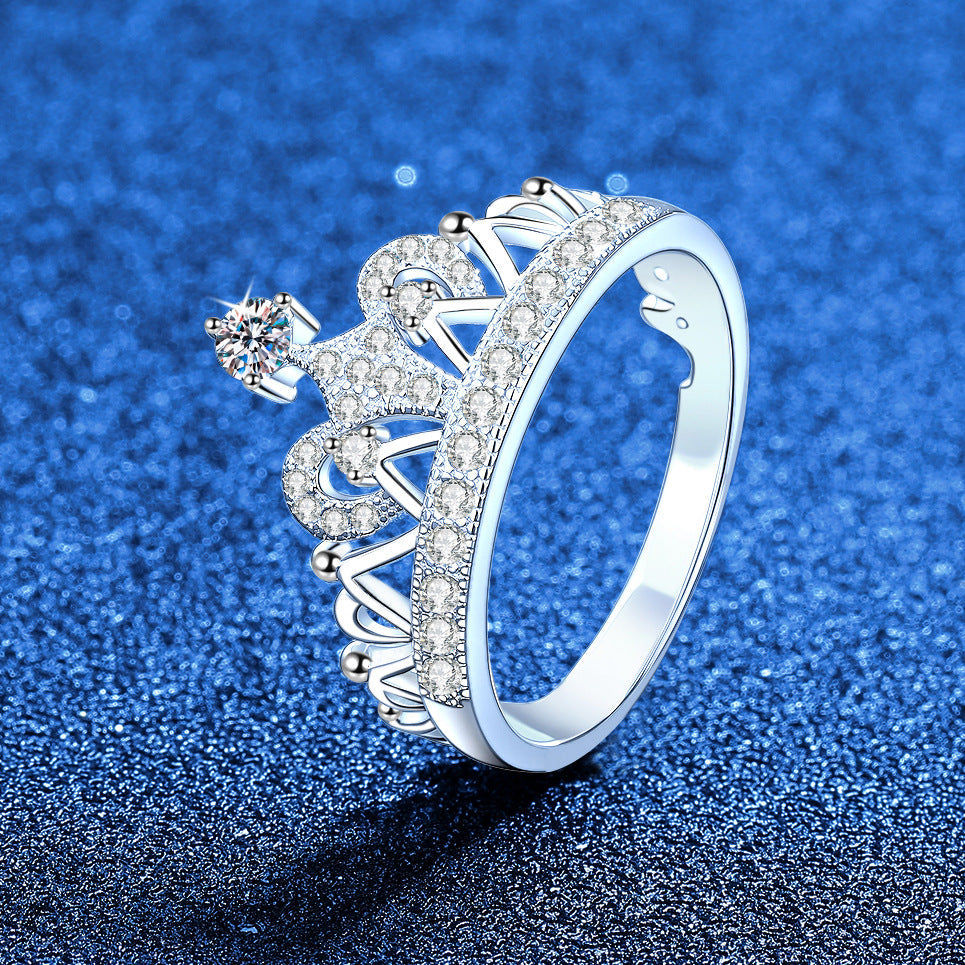 [Royal&Vicky]DREAMY CROWN MOISSANITE RING - 1.2CT ELEGANT PRINCESS STYLE