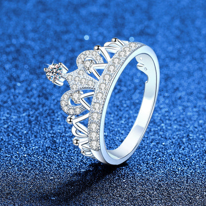 [Royal&Vicky]DREAMY CROWN MOISSANITE RING - 1.2CT ELEGANT PRINCESS STYLE