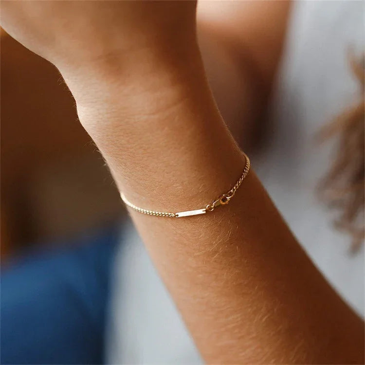 [Royal&Vicky]Rosemary Gold Chain Bracelet