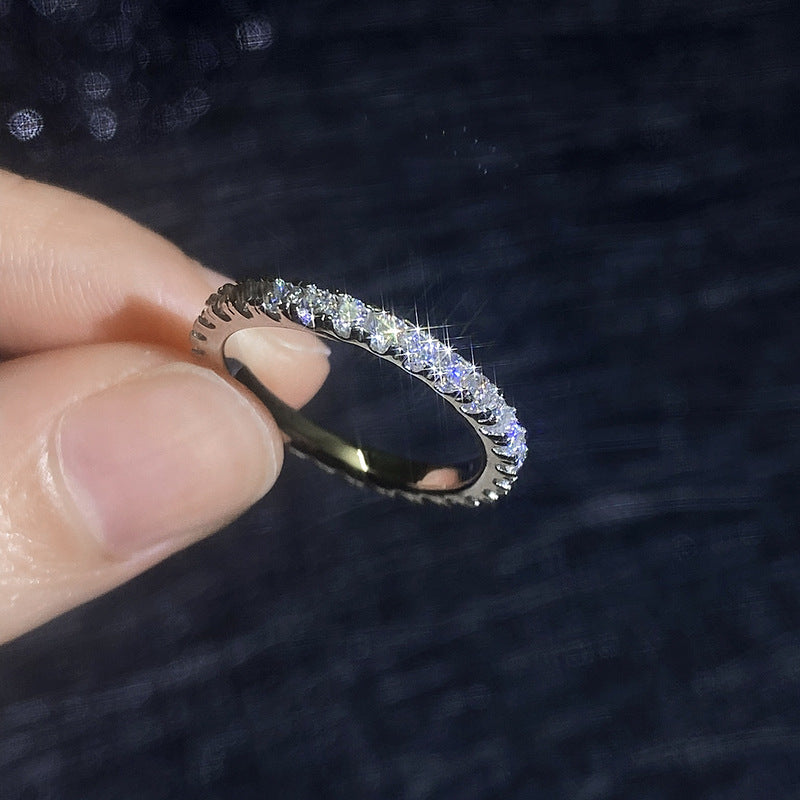 [Royal&Vicky]DAINTY 0.87CT FULL ETERNITY MOISSANITE RING