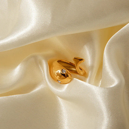 [Royal&Vicky]Etta Gold Serpent Ring