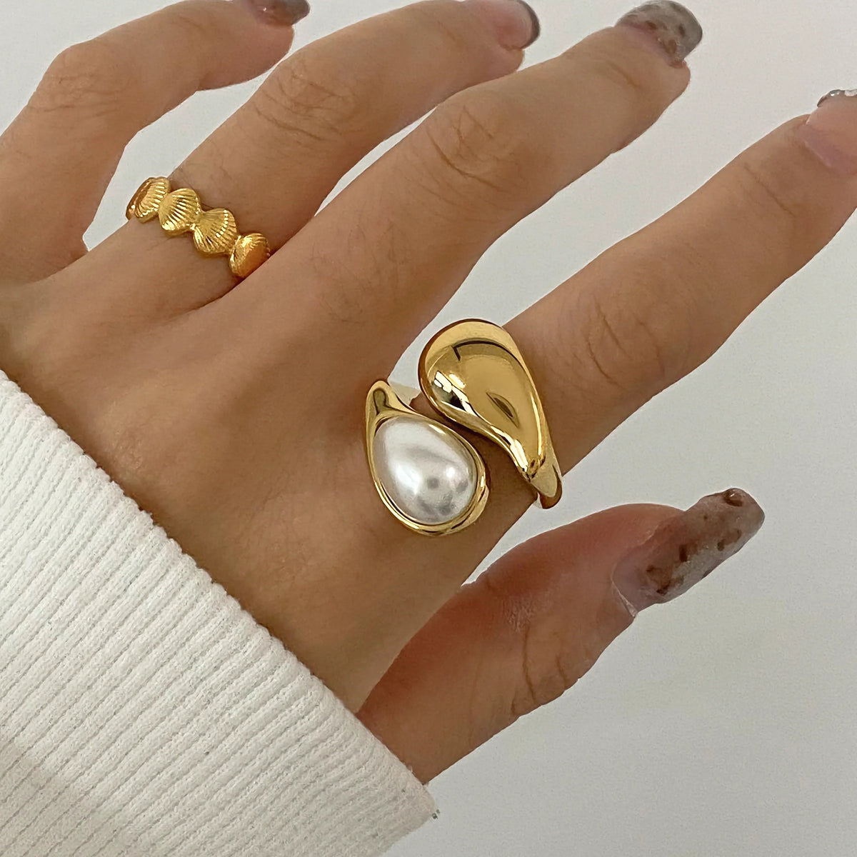 [Royal&Vicky]マーラ アンバーパールリング