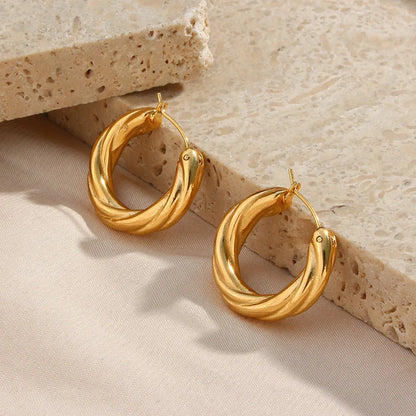 [Royal&Vicky]デニス ツイストフープピアス