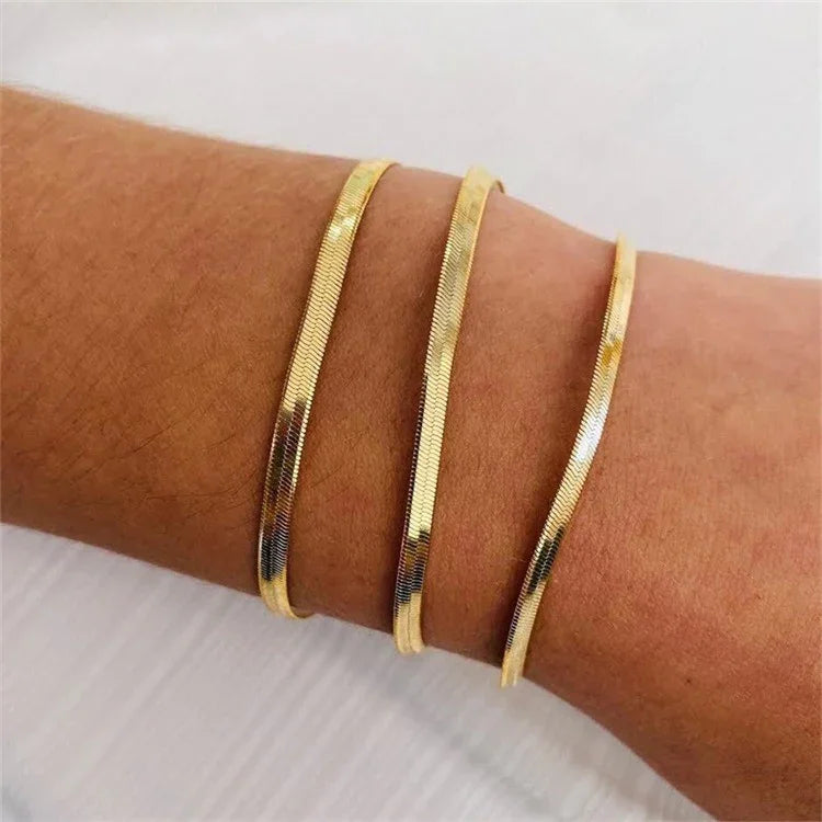 [Royal&Vicky]Vida Gold Herringbone Bracelet
