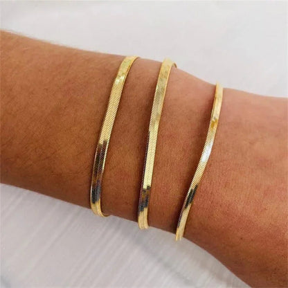 [Royal&Vicky]Vida Gold Herringbone Bracelet