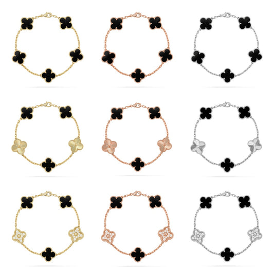 [Royal Jewellery] CLOVER 5 MOTIF ONYXS BRACELET COLLECTION