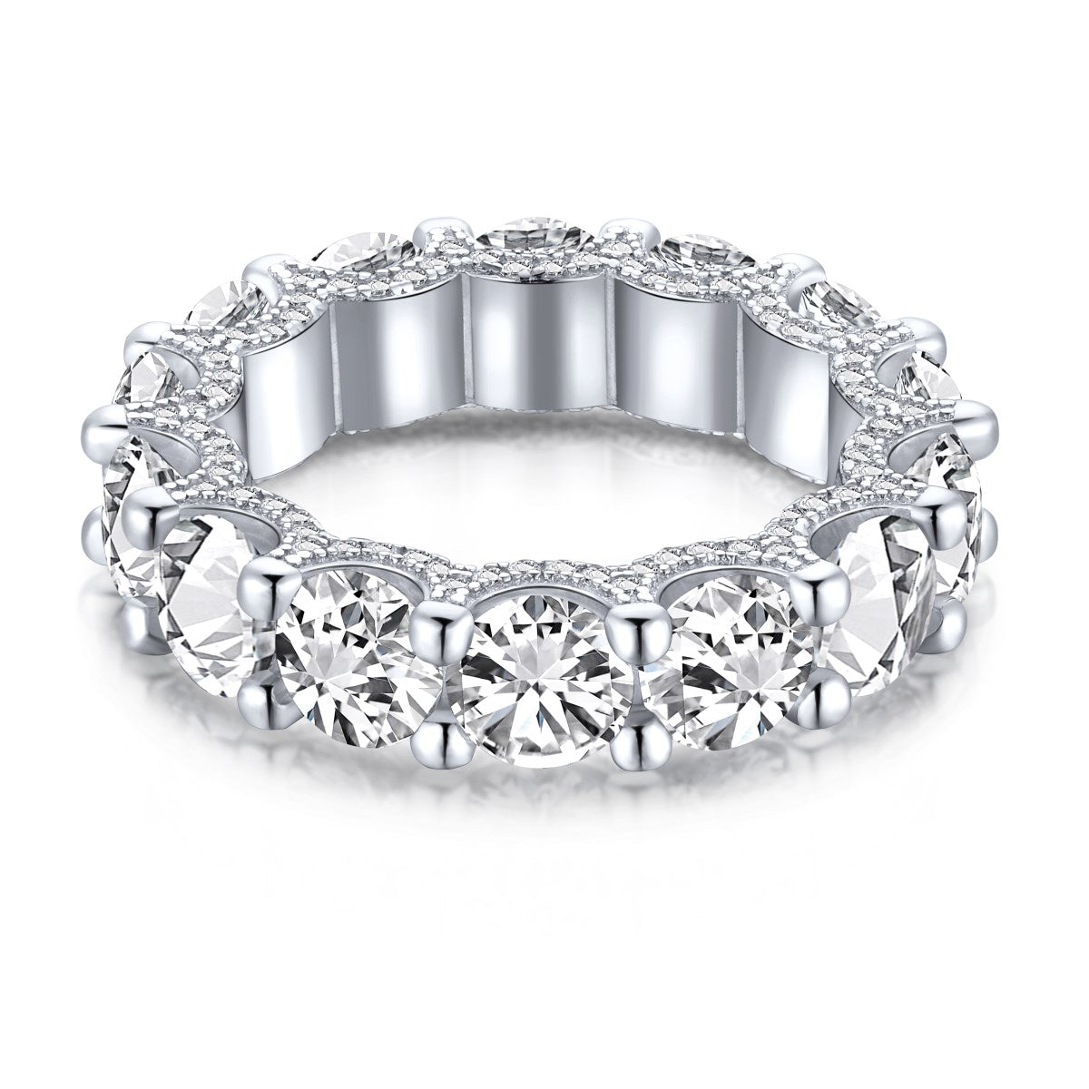 [Royal Jewellery]Gorgeous Round Cut Tennis Ring