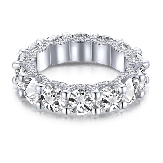 [Royal Jewellery]Gorgeous Round Cut Tennis Ring