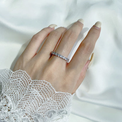 [Royal Jewellery]Sparkling Round Cut Tennis Ring