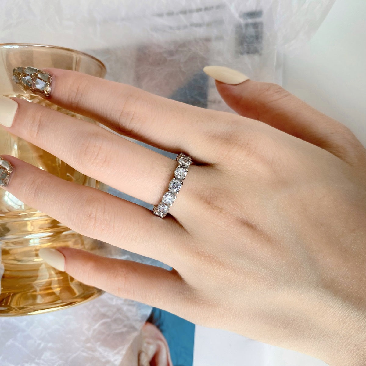 [Royal Jewellery]Eternity Round Cut Tennis Ring