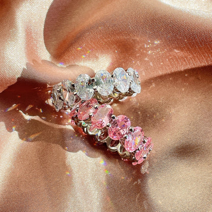 [Royal Jewellery]Dainty Elongated Cushion Cut Tennis Ring