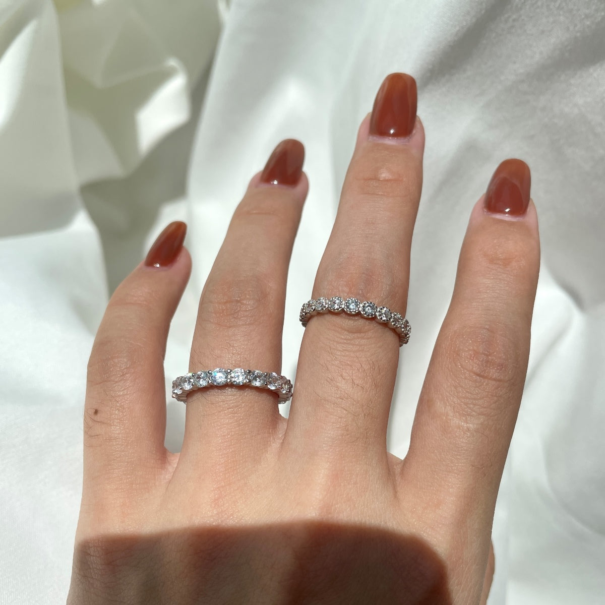 [Royal Jewellery]Sparkling Round Cut Tennis Ring