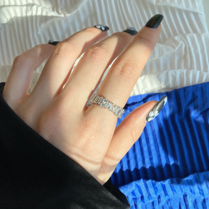 [Royal Jewellery]Delicate Multi Shape Tennis Ring