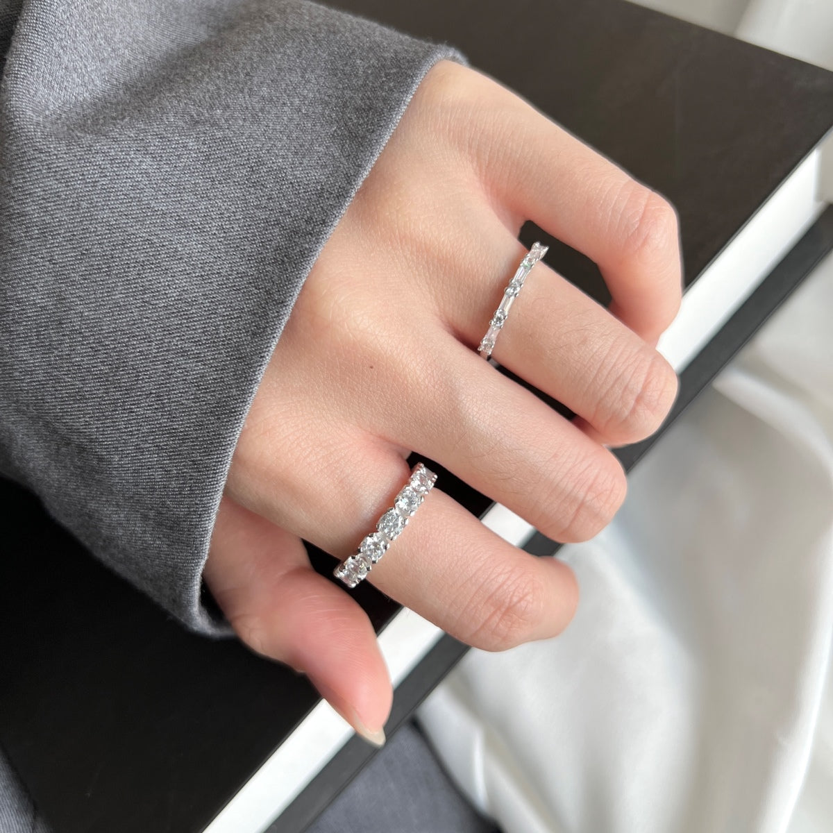 [Royal Jewellery]Eternity Round Cut Tennis Ring