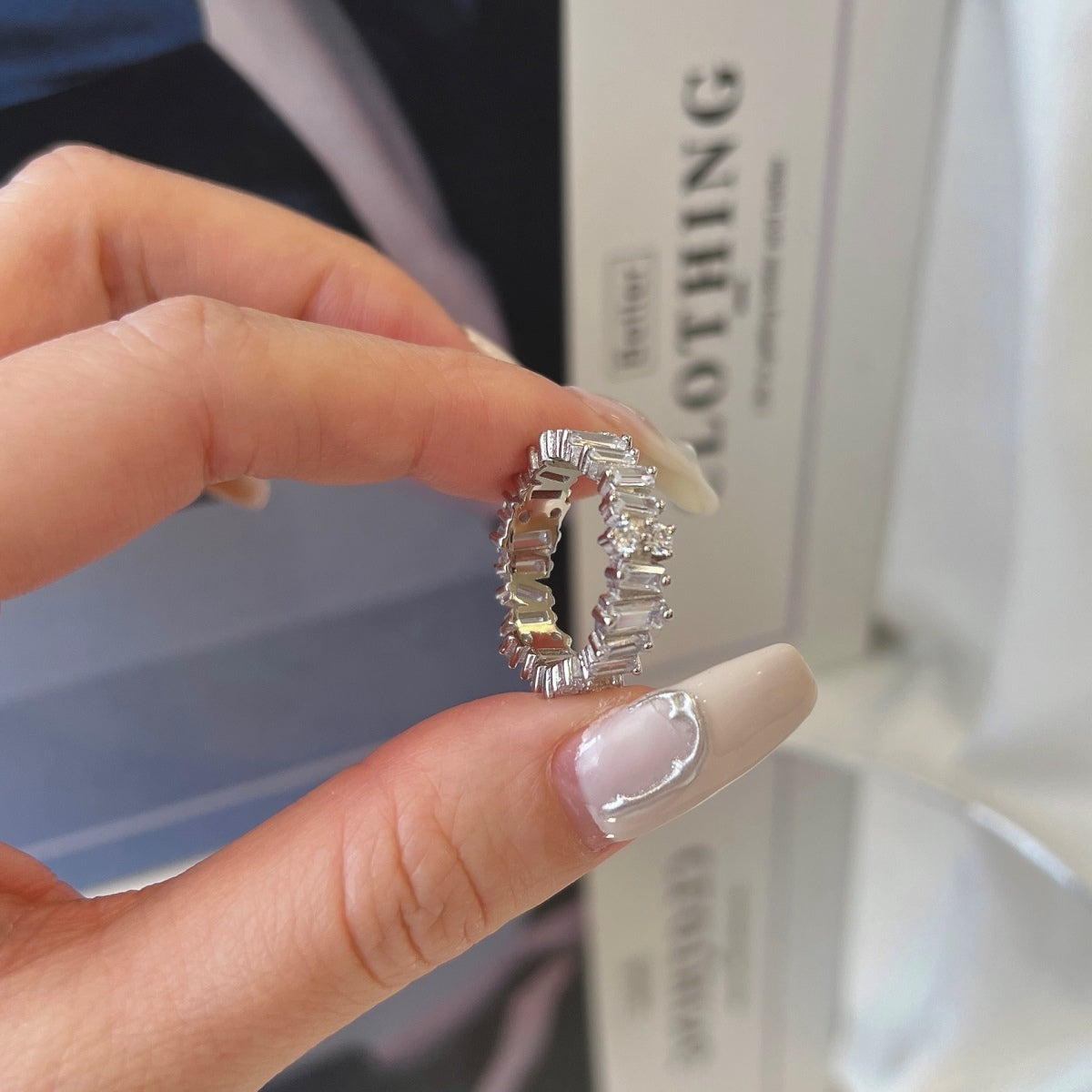 [Royal Jewellery]Delicate Multi Shape Tennis Ring